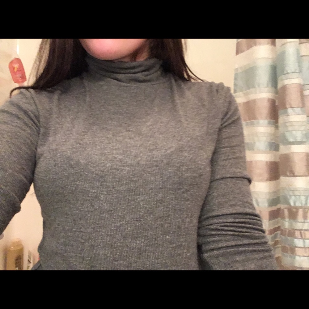 Woman’s Grey Turtle Neck